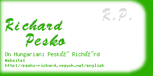 richard pesko business card